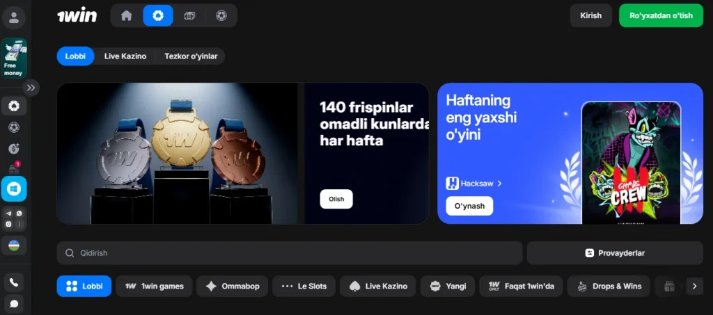 1win UZ bukmekerlik kompaniyasi